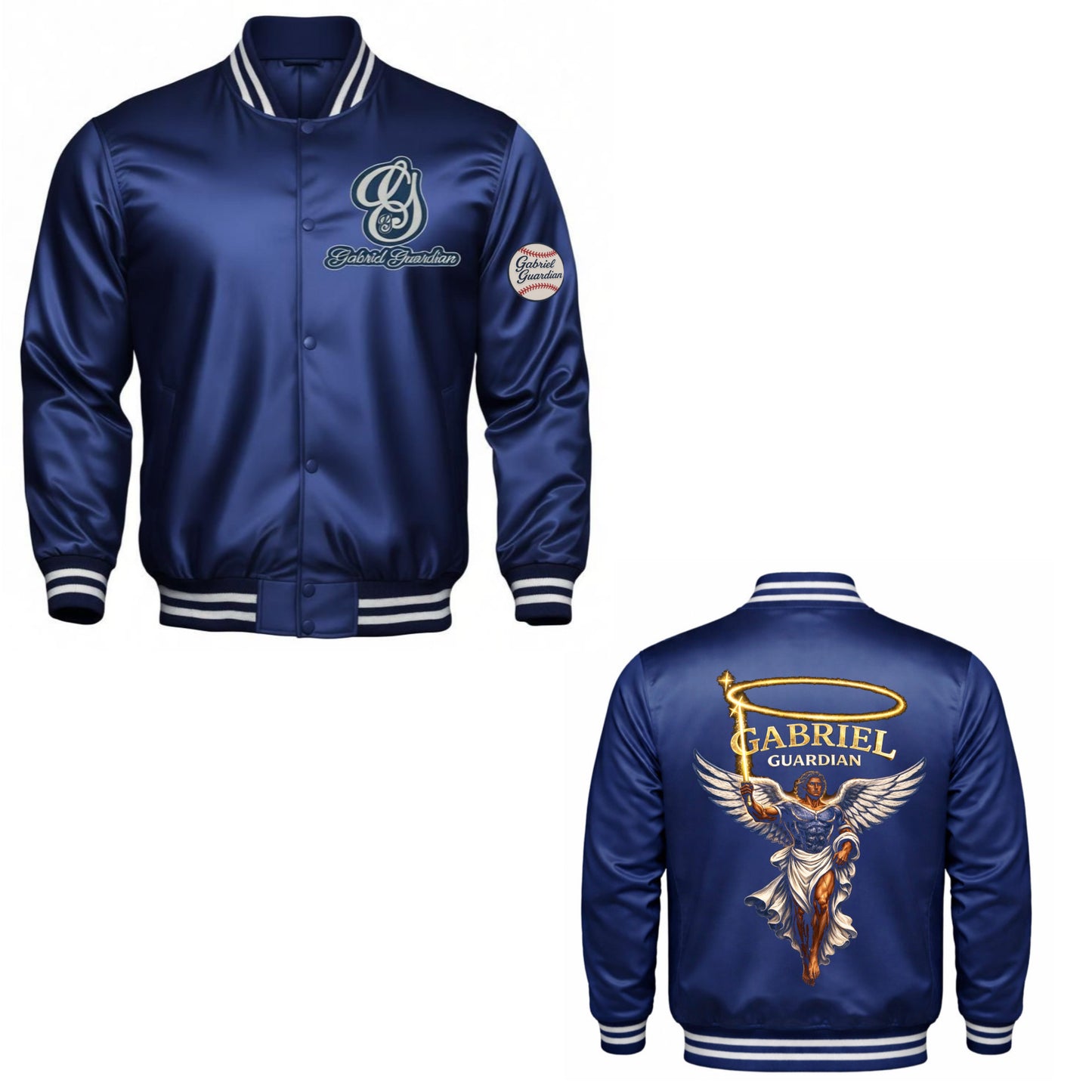 Gabriel Guardian Satin Varsity jacket
